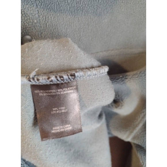 32 Degrees Heat L Large Ladies' Button Snap Fleece Pullover Blue Woman's - Picture 3 of 6